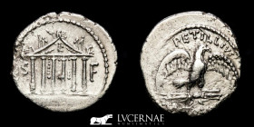 Petillius Capitolinus Silver denarius 3,50 g. 19 mm. Rome 43 B.C. Good fine (MBC)