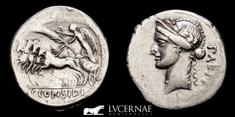 Roman Imperatorial - C. Considius Paetus silver denarius (3,80 g. 19 mm.) Rome m...