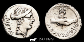 Albinus Bruti F. Silver  Denarius 3,77 g. 19 mm. Rome 48 B.C.  Good very fine (EBC)
