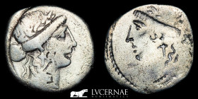 L. Hostilius Saserna, mint error in Silver Denarius 3,49 g. 18 mm. Roma 48 B.C. Good fine (MBC)