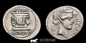 L. Scribonius Libo Silver Denarius 3,82 g. 22 mm.  Rome 62 B.C. Good very fine (MBC+)
