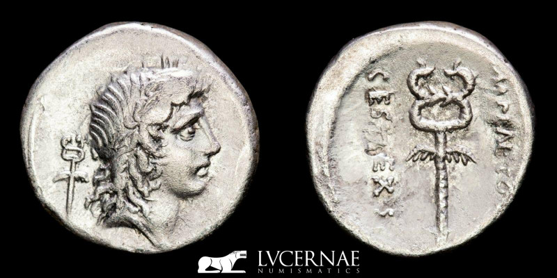 Roman Republic - M. Plaetorius M. f. Cestianus. Silver Denarius. (3,92 g., 17 mm...