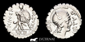 Mn. Aquillius Mn. f. Mn. Silver Denarius 3,80 g. 18 mm. Rome 71 B.C Extremely fine