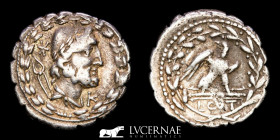 Lucius Aurelius Cotta Silver Denarius 3,82 g. 19 mm. Rome 105 BC. Extremely fine
