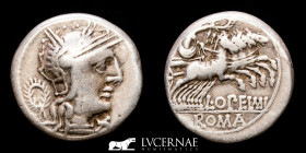 Roman Republic L. Opimius Silver Denarius 3.88 g. 17 mm. Rome 131 BC Near extremely fine