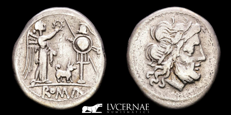 Roman Republica - Anonymous (dog series), Silver Victoriatus, 
Rome, 206-195 BC,...