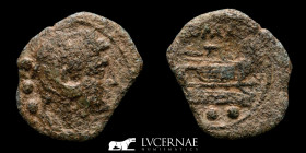 Anonymous Bronze Quadrans 2.57 g, 20 mm. Rome 211 B.C. Good very fine (MBC)