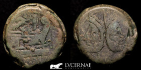 Anonymous Janus Bronze As 34.14 g, 35 mm Rome 211 BC.  Good very fine.