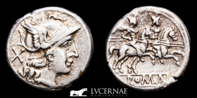 Roman Republic anonymous Silver Denarius 4.27 g. 19 mm. Rome 211 BC.  Good very fine (MBC)