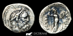 C. Vibius Varus. Fourrée denarius 3.17 g. 19 mm. Rome 42 B.C. Good very fine