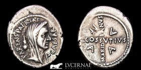 Julius Caesar Silver Denarius 4.01 g. 20 mm. Rome 44 B.C. Good very fine (MBC)