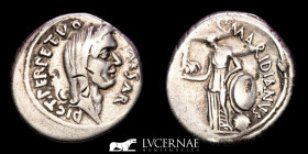 Julius Caesar, C Cossutius Silver Denarius 3.70 g. 18 mm. Rome 44 B.C. Good very fine (MBC)