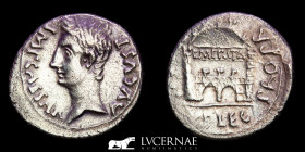Augustus & P. Carisius Silver Denarius 3.70 g. 19 mm. Emerita 25-23 BC Good very fine (MBC+)