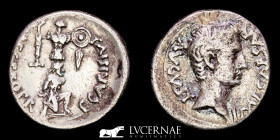 Augustus & P. Carisius Silver Denarius 3.62 g. 19 mm. Emerita 23 BC Good very fine (MBC)
