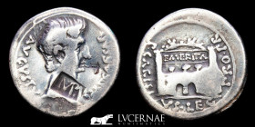 Augustus Silver Denarius 3.36 g 20 mm. Emerita 25-23 BC Good very fine (MBC)