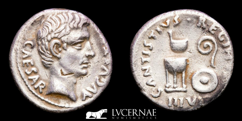 Roman Empire - Augustus, 27 BC-AD 14. - Silver Denarius, C. Antistius Reginus, m...