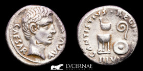 Augustus Silver Denarius 3.71 g. 19 mm. Rome 13 BC Good very fine (MBC)