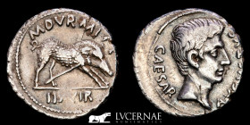 Augustus, M. Durmius Silver Denarius 3.65 g. 20 mm. Rome 19 BC. Good very fine (MBC)