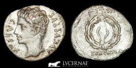 Augustus Silver Denarius 3.51 g. 19 mm. Colonia Patricia 119 B.C. Good very fine (EBC)