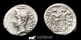 Augustus Silver Quinarius 1,62 g., 15 mm. Rome 25-23 B.C. Good very fine