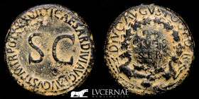 Augustus Bronze Sestertius 25.22 g., 34 mm. Rome 27 BC - 14 AD Good very fine