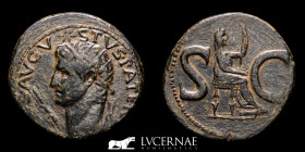 Tiberius (14-37 AD) Divus Augustus Bronze Dupondius 10,97 g, 28 mm, 1 h. Rome 15-16 A.D. Good very fine