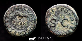 Claudius I Bronze Quadrans  3.60 g. 16 mm. Rome 42 A.D Good very fine