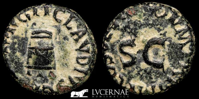 Roman empire - Claudius I (41 - 54 A.D.) bronze quadrans (2,65 g, 14 mm) from Ro...