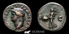 Nero Bronze As 11.27 g., 26 mm. Rome 54-68 A.D. Good very fine