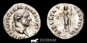 Vitellius 69 A.D. Silver Scarce Denarius 3.08 g. 20 mm. Rome 69 A.D. Good very fine (MBC)