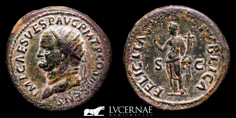 Roman Empire - Vespasian (69-79 A.D.) Æ Dupondius. Rome, AD 73. 

IMP CAES VESP ...