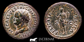 Vespasian (69-79 A.D.) Bronze Dupondius 13,87 g., 28 mm. Rome 73 A.D. Good very fine
