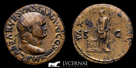 Vespasian Bronze Dupondius 13.70 g., 29 mm. Lugdunum 72 A.D. Near extremely fine