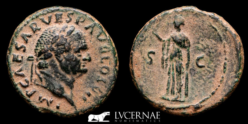 Roman Empire. - Vespasian, AD 69-79.- Æ As. Rome, AD 76. 

IMP CAESAR VESP AVG C...