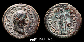 Titus as Caesar Bronze Dupondius 13.19 g., 30 mm. Rome 73 A.D. Good very fine