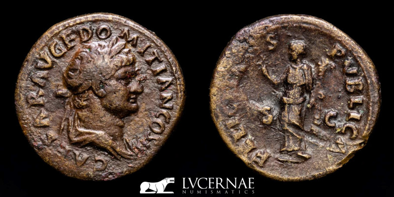 Roman Empire - Domitian, as Caesar, Æ Dupondius. Rome, AD 73-74. 

CAESAR AVG F ...