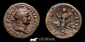 Domitian as Caesar Æ Bronze Æ Dupundius 12.02 g., 27 mm. Rome 73-744 A.D. Good very fine