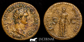 Domitian (AD 81-96) Bronze Dupondius 11.34 g., 28 mm. Rome 85 A.D. Good very fine