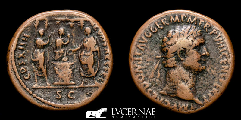 Roman Empire - Domitian (81-96 A.D.). Bronze as (12.20 g. 27 mm.)
from Rome mint...