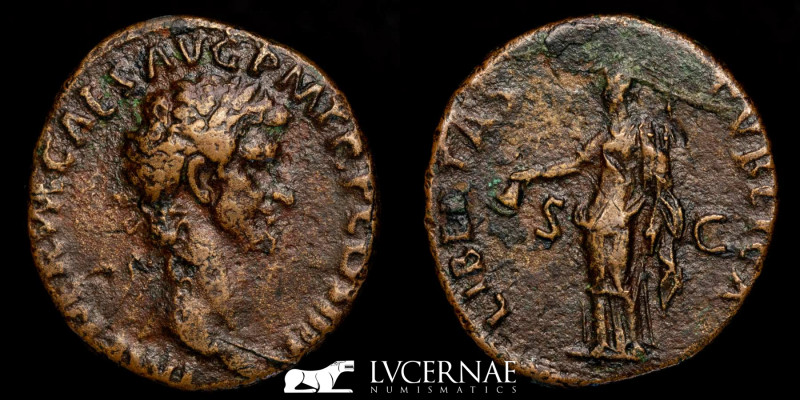 Roman Empire - Nerva (96-98 A.D.) Æ As. Rome, AD 97. 

IMP NERVA CAES AVG P M TR...