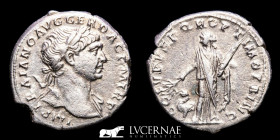 Trajan Silver Denarius 3.45 g. 19 mm. Rome 103-111 A.D. Very Fine