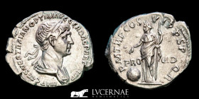Trajan 98-117 A.D Silver Denarius 3.22 g. 20 mm. Rome 116 AD. Good very fine (cleaned)