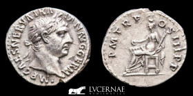 Trajan (98-117 AD) Silver Denarius 3.18 g., 19 mm. Rome 98-99 A.D. Good very fine