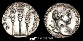 Trajan Silver Denarius 2.90 g., 19 mm. Rome 112/4 A.D. extremely fine