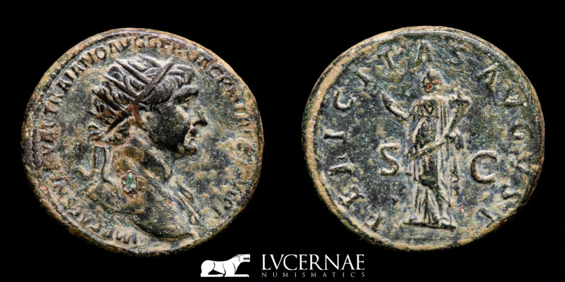 Roman Empire - Trajan (98-117 A.D.) Æ Dupondius. Rome, AD 112-114. 

IMP CAES NE...
