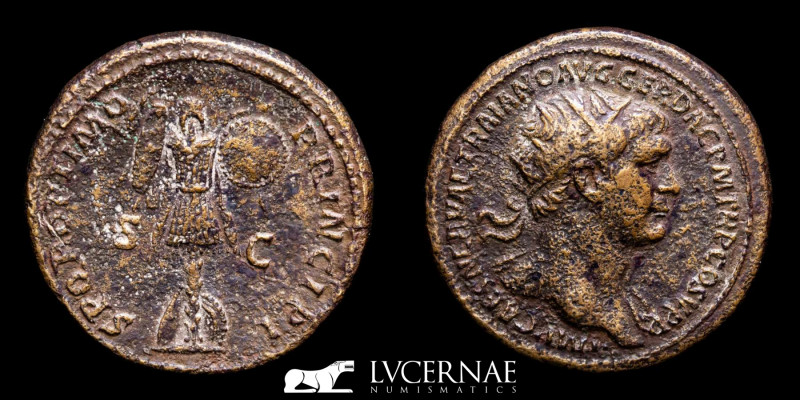 Roman Empire - Trajan (98-117 A.D.) Æ Dupondius (13.27g, 28mm.). Rome, AD 103-11...