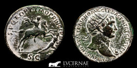 Trajan Bronze Dupondius 12,63 g., 27 mm. Rome 103-111 AD. Good very fine