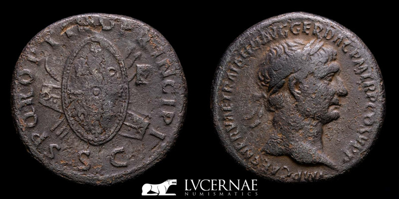 Roman Empire - Trajan (98-117 A.D.) Æ As. Rome, AD 104/105-107. 

IMP CAES NERVA...