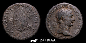Trajan 98-117 AD Bronze As 11,00 g., 27 mm. Rome 105/7 AD Good very fine