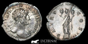 Hadrian Silver Denarius 2.95 g. 19 mm. Rome 119-125 AD Near extremely fine